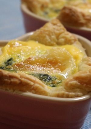 【簡単】ほうれん草のココットキッシュ-レシピのメイン写真