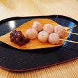 苺ジャムのパステルしらたま団子♪