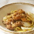 白菜・合挽ミンチ麩のすき焼き風煮♪