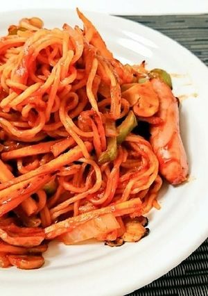 即席！冷凍焼きそば麺のナポリタン-レシピのメイン写真