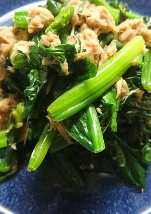 材料2つだけ！ほうれん草のツナ炒め-レシピのメイン写真