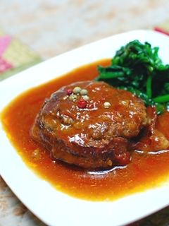 私の*煮込みハンバーグ*-レシピのメイン写真