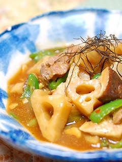 れんこんと豚のピリ辛煮-レシピのメイン写真