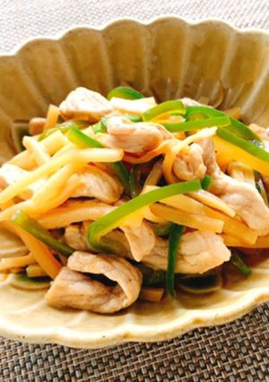 レンチン！豚肉で青椒肉絲-レシピのメイン写真