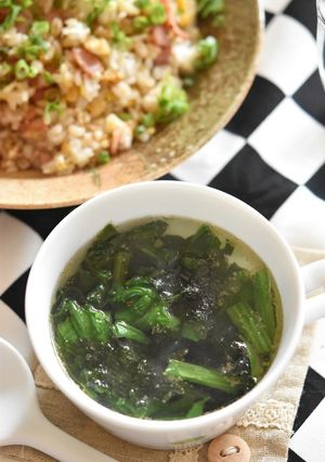 ほうれん草と韓国海苔のクイックスープ-レシピのメイン写真