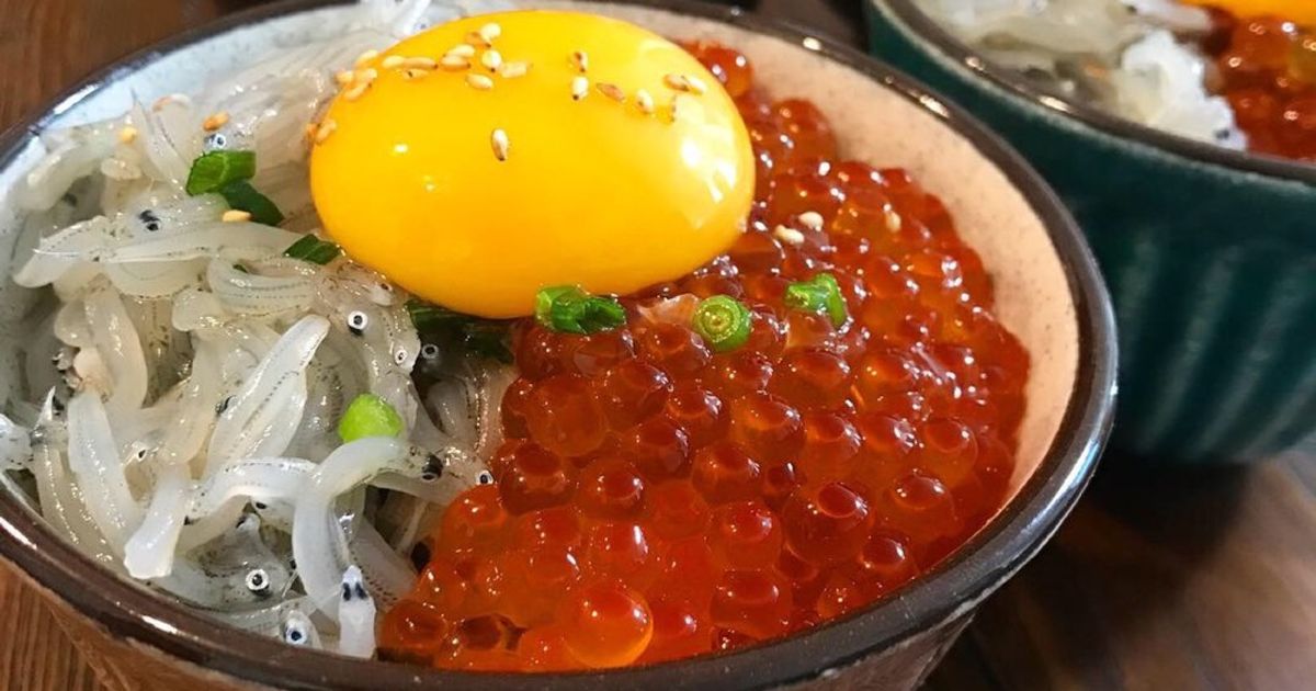 かきこむ美味しさ♡生しらす(いくら)丼 by ☆＊RikO