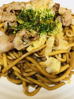 豚肉&キャベツのウスターソースの焼きそば-レシピのメイン写真