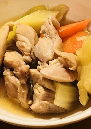 白菜と煮こむ●鶏肉のスキヤキ風甘辛煮込み-レシピのメイン写真
