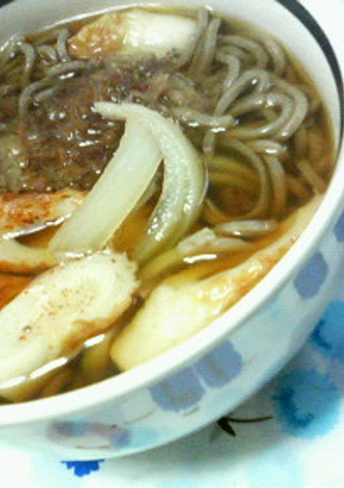 ✿速攻ランチに❀新玉ネギとちくわの✿蕎麦-レシピのメイン写真