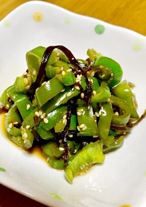 塩昆布で無限ピーマン-レシピのメイン写真