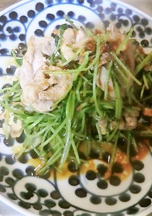 花椒油で、豆苗と豚ロースのおかか焼き-レシピのメイン写真