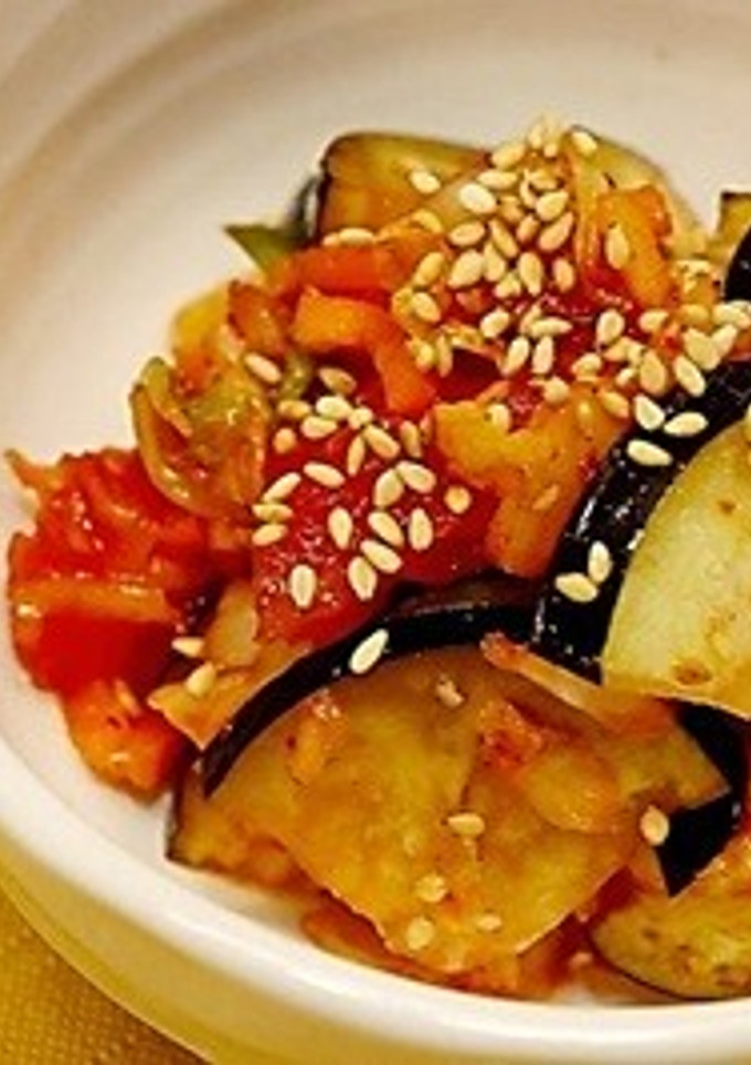なすとトマトの韓国風和え物-レシピのメイン写真
