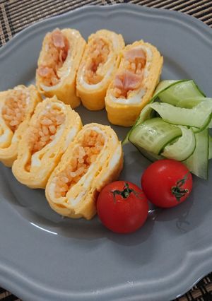 【簡単】卵焼き機でオムライス【お弁当】-レシピのメイン写真