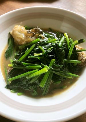 簡単！牡蠣とほうれん草のオイスター炒め-レシピのメイン写真