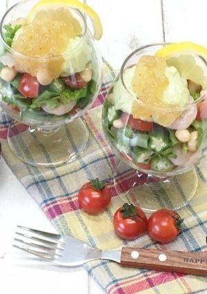 サラダパフェ-レシピのメイン写真