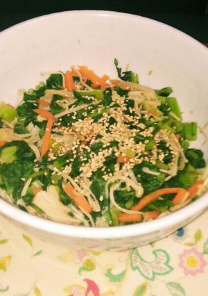 レンジで簡単❗旬のカブの葉のおひたし☺-レシピのメイン写真