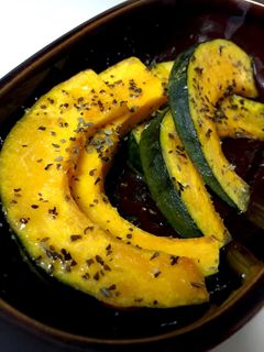 トースターで♪かぼちゃのバジルソルト焼き-レシピのメイン写真