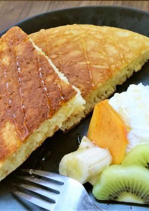 ホットケーキのヨーグルトクリーム添え-レシピのメイン写真