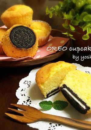 オレオそのままカップケーキ♡-レシピのメイン写真