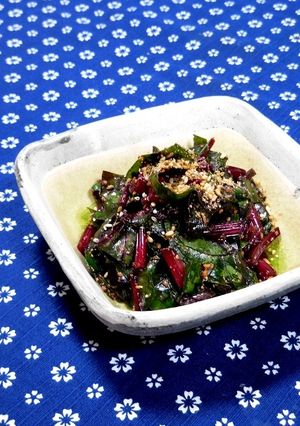 簡単★茹でないビーツ葉のごま和え✿-レシピのメイン写真
