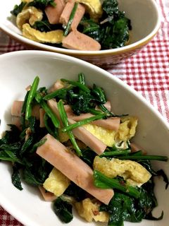 ほうれん草と油揚げのさっと炒め-レシピのメイン写真