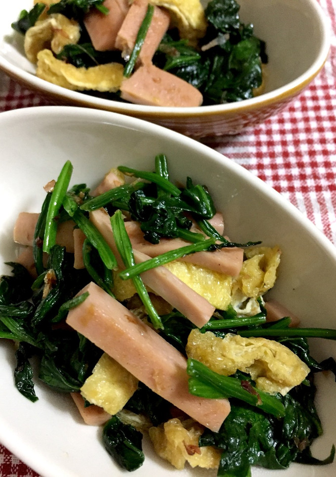 ほうれん草と油揚げのさっと炒め-レシピのメイン写真