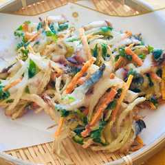 A picture of アジのかき揚げ.