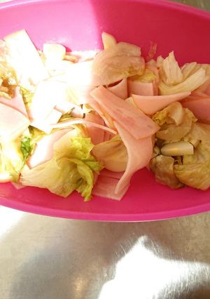 レタスとハムのレンチン和え-レシピのメイン写真