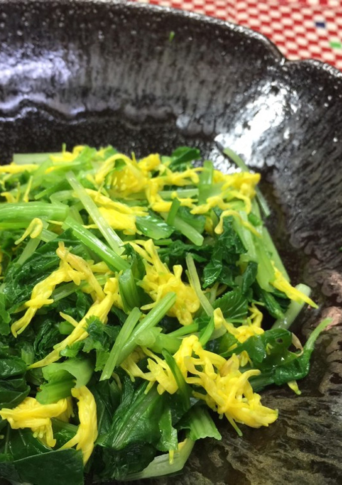食用菊と青菜のおひたし-レシピのメイン写真