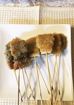 ネギと高野豆腐の串揚げ-レシピのメイン写真