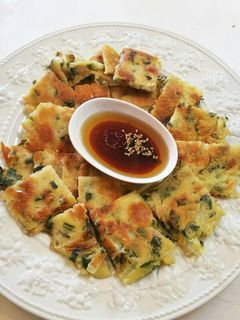 天ぷら粉のにら豚チヂミ-レシピのメイン写真