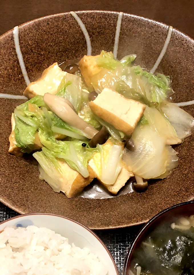 簡単☆白菜と厚揚げの中華炒め-レシピのメイン写真