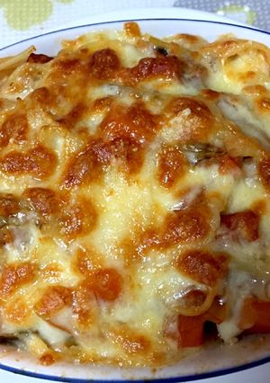 ミネストローネリメイク スパチーズ焼き-レシピのメイン写真