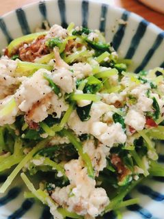 豆苗と豆腐の和え物-レシピのメイン写真