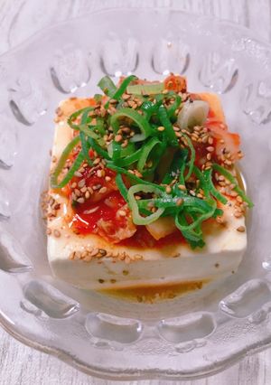 キムチと豆腐の冷ややっこ-レシピのメイン写真