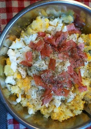 マヨネーズ少なめカリカリハムポテトサラダ-レシピのメイン写真