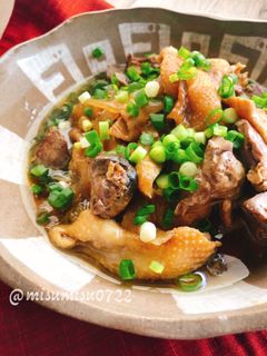 鶏皮とレバーの煮物(動画有)-レシピのメイン写真