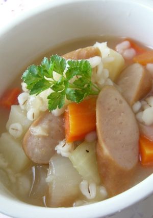 押し麦入り♡たっぷり野菜のコンソメスープ-レシピのメイン写真