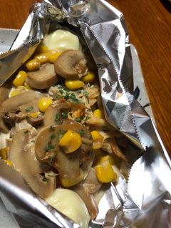 カニコーンマヨホイル焼き-レシピのメイン写真