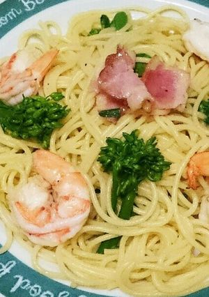 はなっこりとエビのペペロンチーノ-レシピのメイン写真