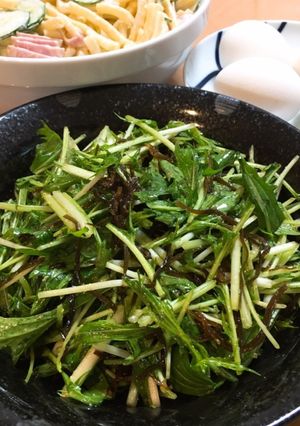 シャキシャキ水菜が美味しいサラダ(^^)-レシピのメイン写真