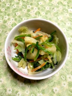 キャベツとほうれん草の中華和え-レシピのメイン写真