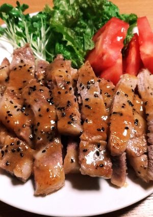 簡単!!早い厚切り豚ロースの甘みそ焼き-レシピのメイン写真
