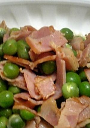 旬　グリーンピースとベーコンの蒸し煮-レシピのメイン写真