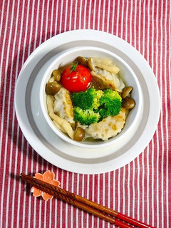 レンジで簡単ひとり鍋☆餃子鍋-レシピのメイン写真
