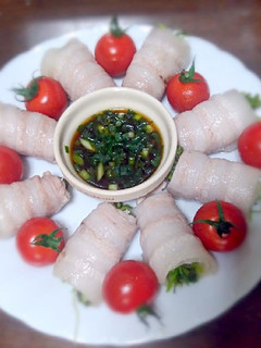 レンジで簡単!さっぱり水菜の豚肉巻き-レシピのメイン写真