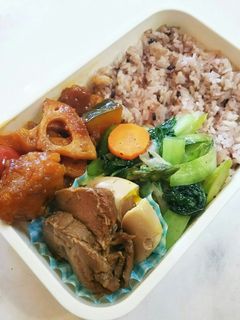お弁当(12/4)煮豚と煮玉子-レシピのメイン写真