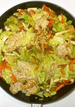 豚肉キャベツの野菜炒め♪簡単カレールー味-レシピのメイン写真