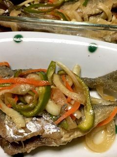 アジ 野菜たっぷり 甘酢漬け-レシピのメイン写真
