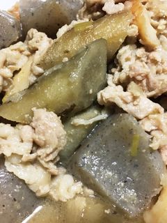 豚肉とごぼうの味噌煮-レシピのメイン写真
